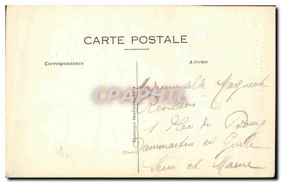 Le Clocher de l'Église de Barcy — Bataille de la Marne (Septembre 1914) — Phototypie Baudiniers, Paris, n° 997 — Reverso
