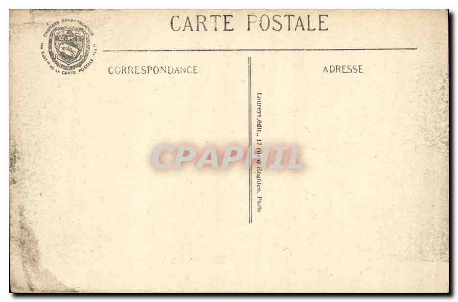 CPA Artillerie Francaise Piece De 120 Long en action  — Rückseite