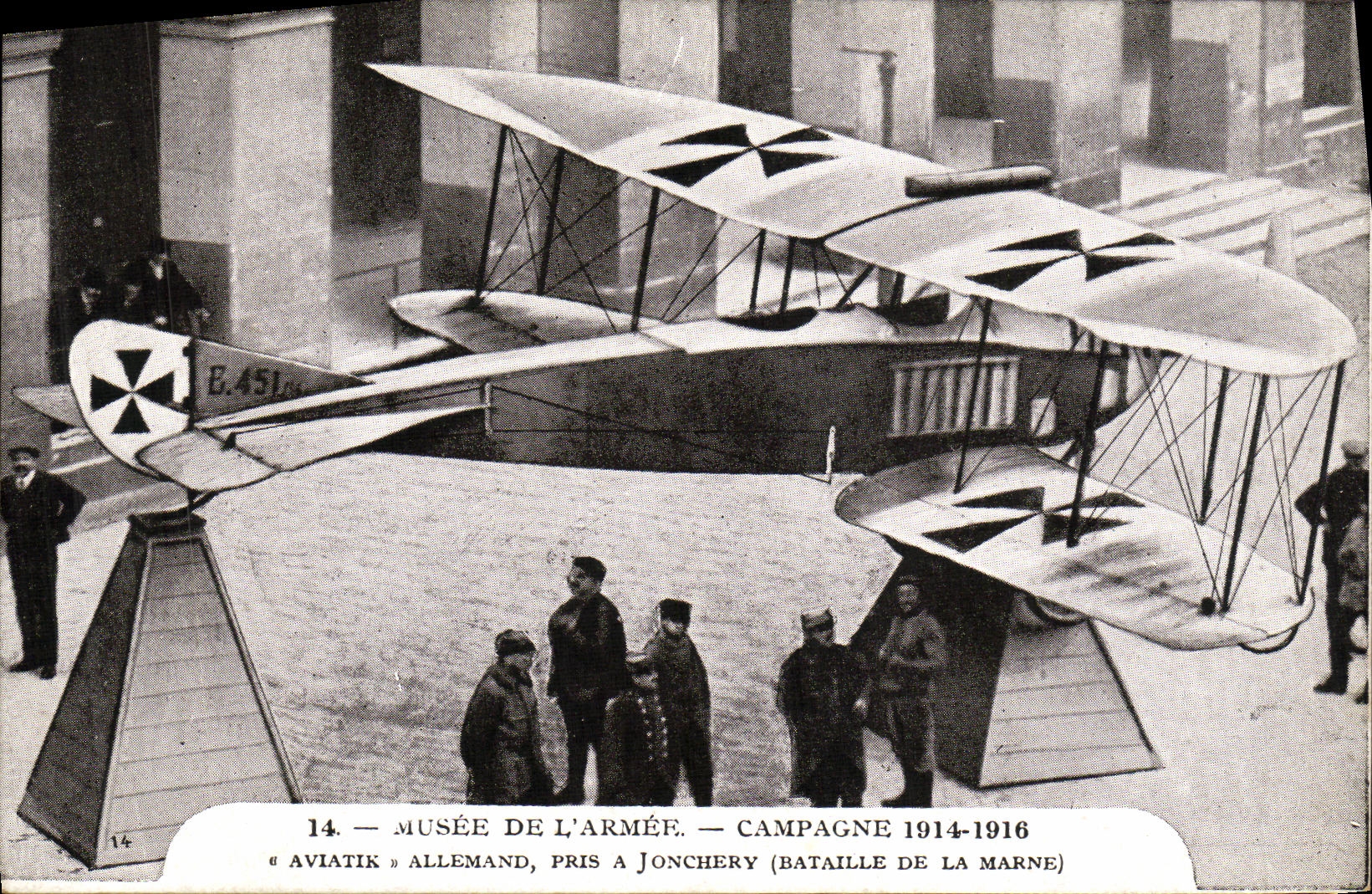 CPA Musee De L Armee Aviatik allemand pris a Jonchery Bataille d ela Marne Militaria