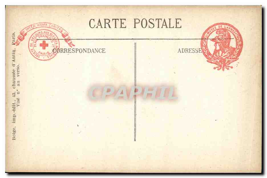 CPA Musee De L Armee Aviatik allemand pris a Jonchery Bataille d ela Marne Militaria — Rückseite