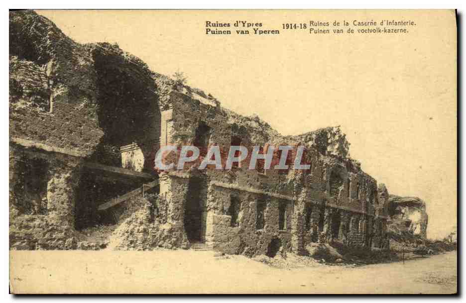CPA Rulnes de la Caserne d Infanterie Ypres Militaria