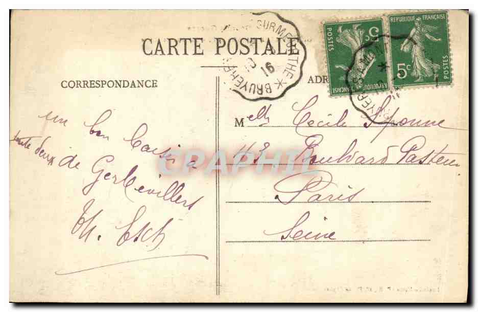 CPA Gerbeviller la Martyre La Rue St Pierre Militaria — Rückseite
