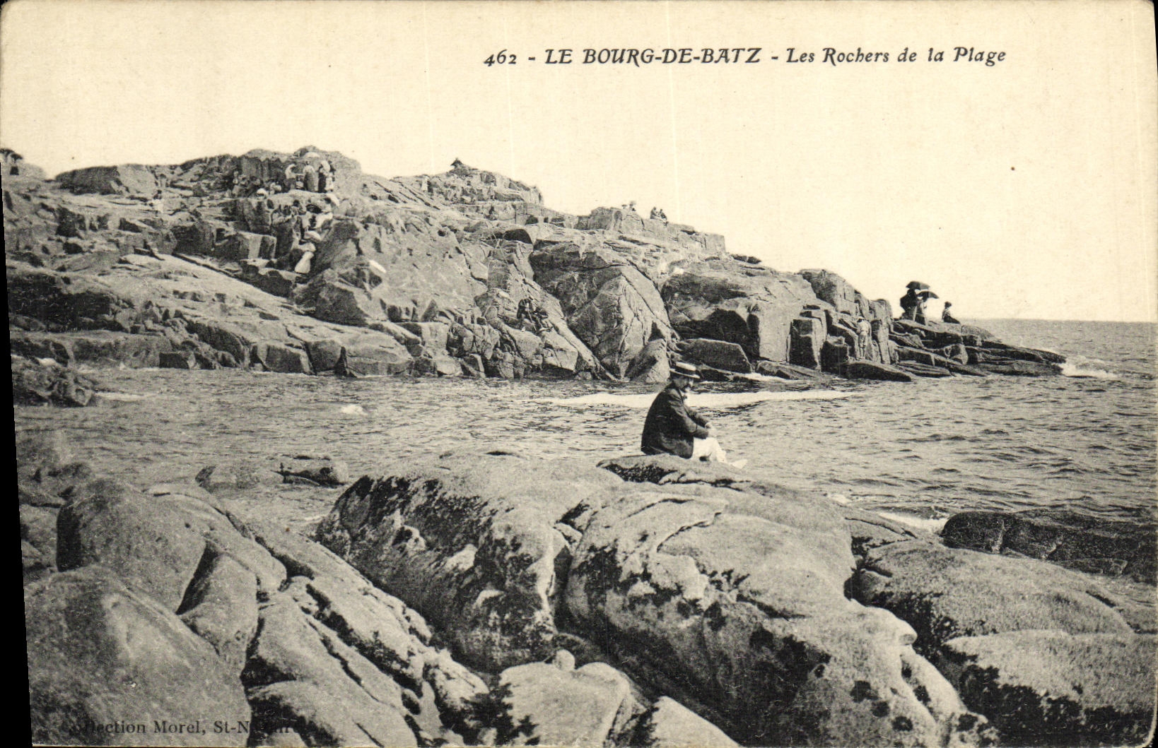CPA Le Bourg de Batz Les rochers de la plage 