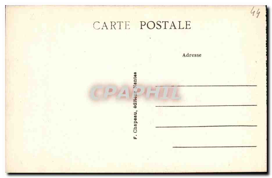 CPA Batz Cote Saint Michel Port et plage maree basse — Back