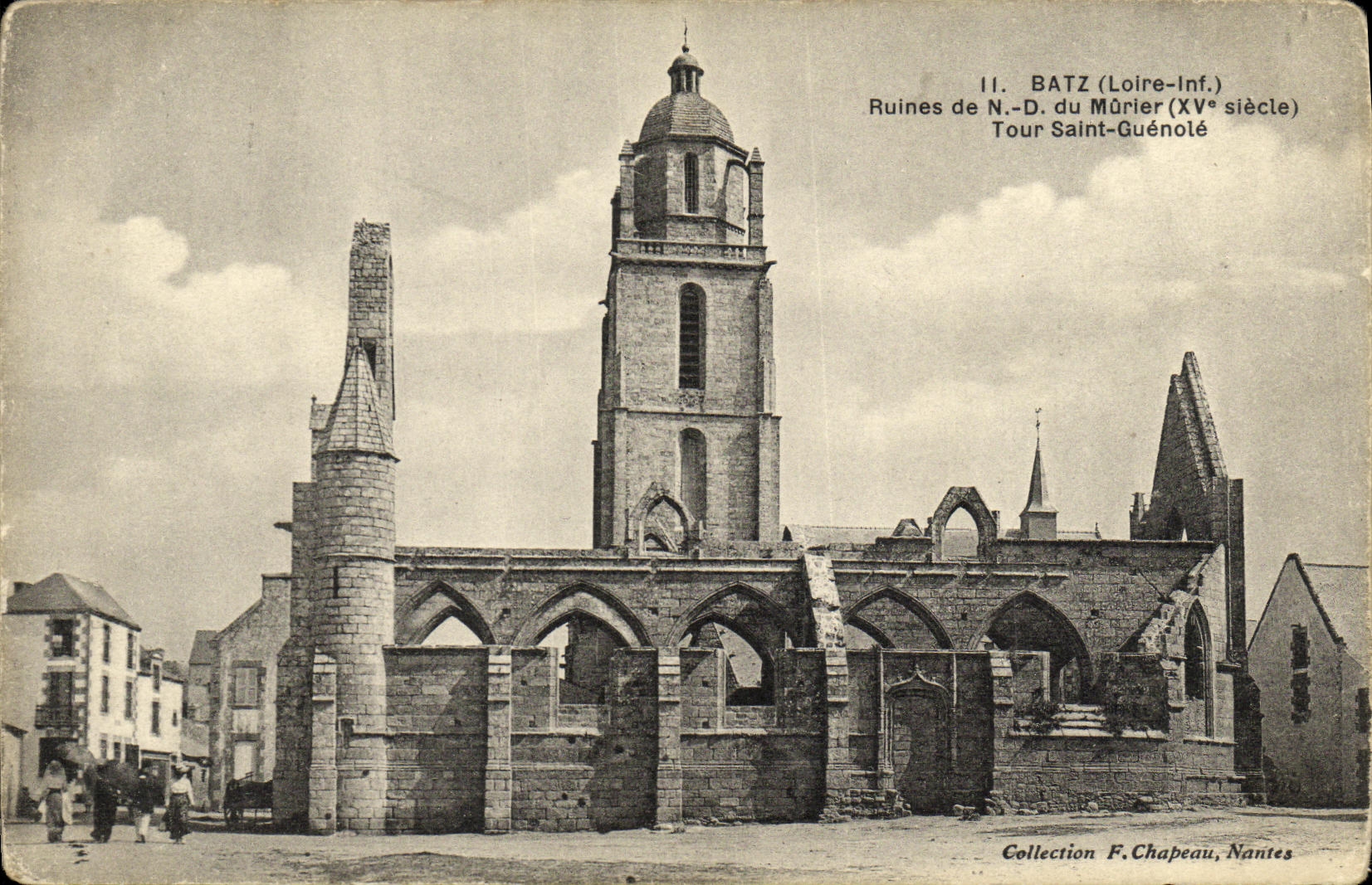 CPA Batz Ruines de ND du Murier Tour Saint Guenloe