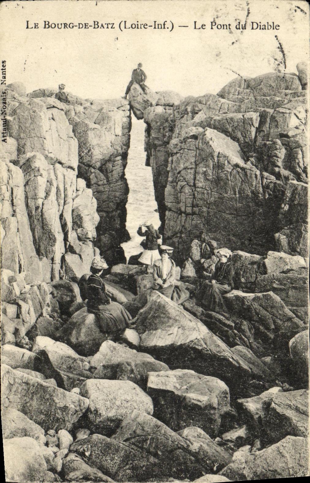 CPA Le Bourg de Batz Le pont du diable