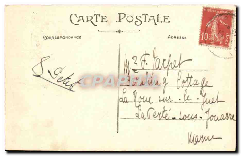 CPA Batz Rochers de la cote — Rückseite