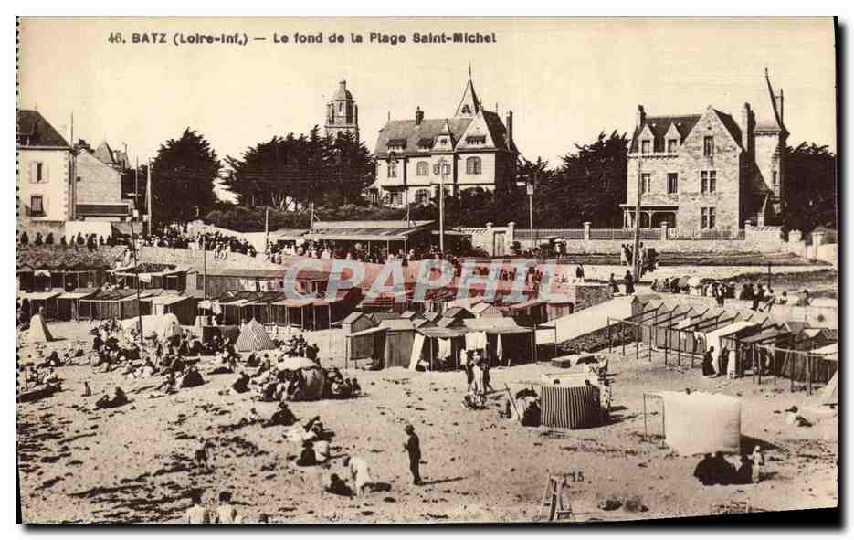 CPA Batz Loire int Le Fond de La Plage Saint Michel