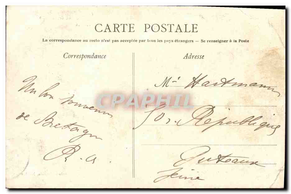 CPA Le Pouliguen La Grande Cote — Rückseite