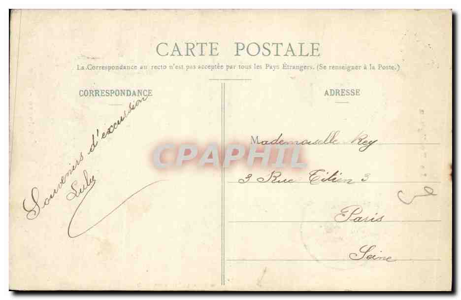 CPA Le Pouliguen 4 jours Rien Marin peche — Rückseite