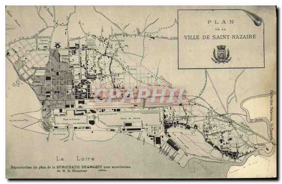 CPA Saint Nazaire Plan de la ville