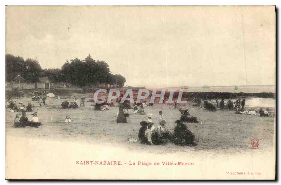 CPA St Nazaire La Plage de Villes Martin
