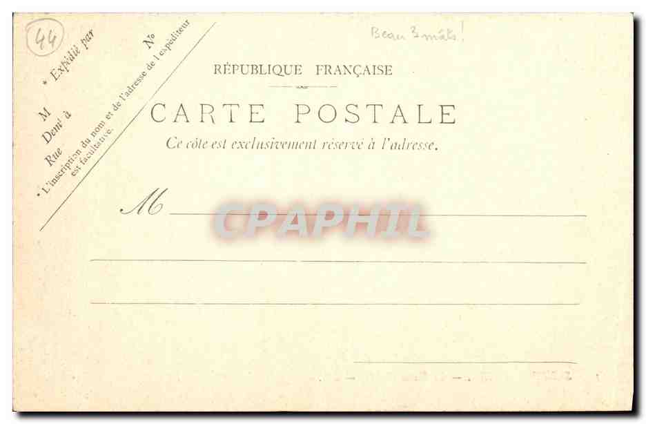 CPA St Nazaire Le Vieux Bassin Bateaux — Verso
