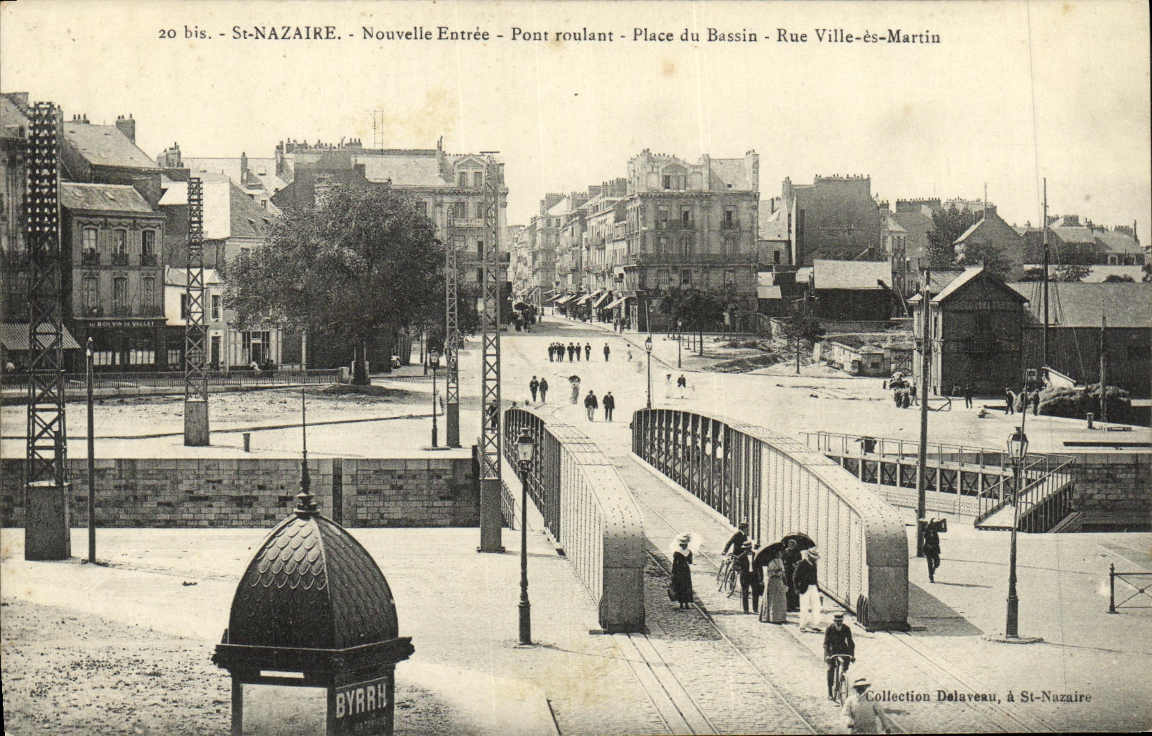CPA St Nazaire Nouvelle Entree Pont roulant place du bassin Rue Ville es MArtin 
