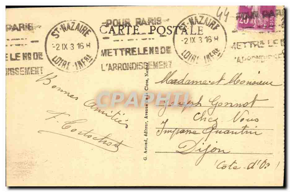 CPA St Nazaire L Eglise Saint Nazaire — Verso