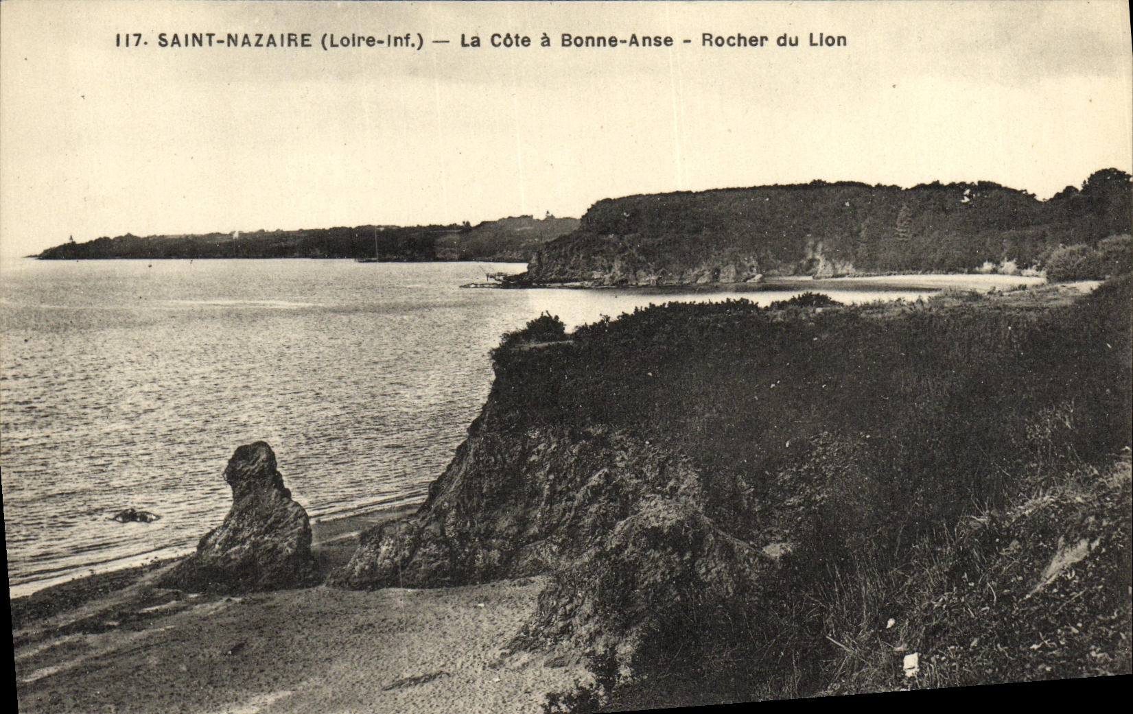 CPA Saint Nazaire La Cote a Bonne anse Rocher du lion