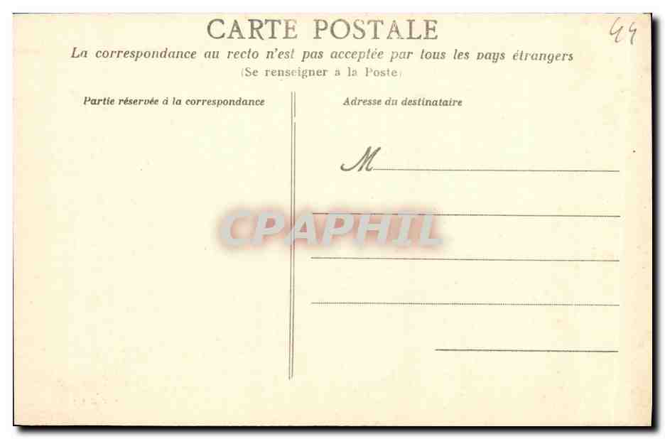 CPA Environs de Pornichet La pointe de Chemoulin — Rückseite