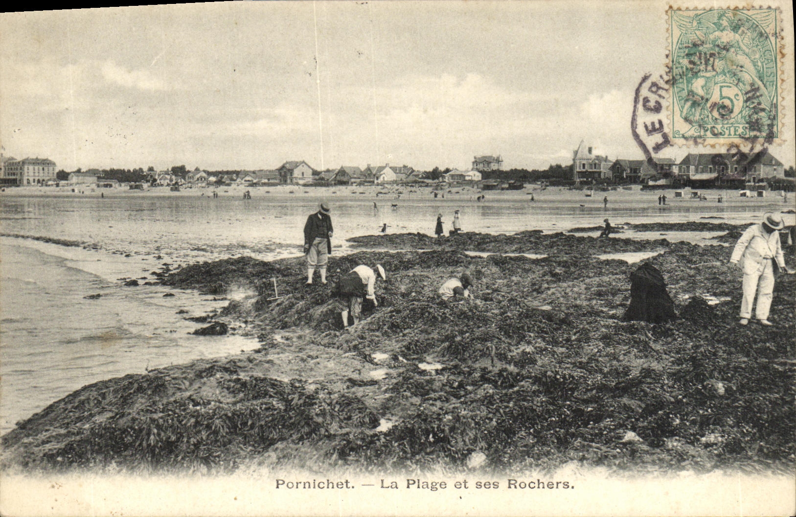 CPA Pornichet La Plage et ses Rochers