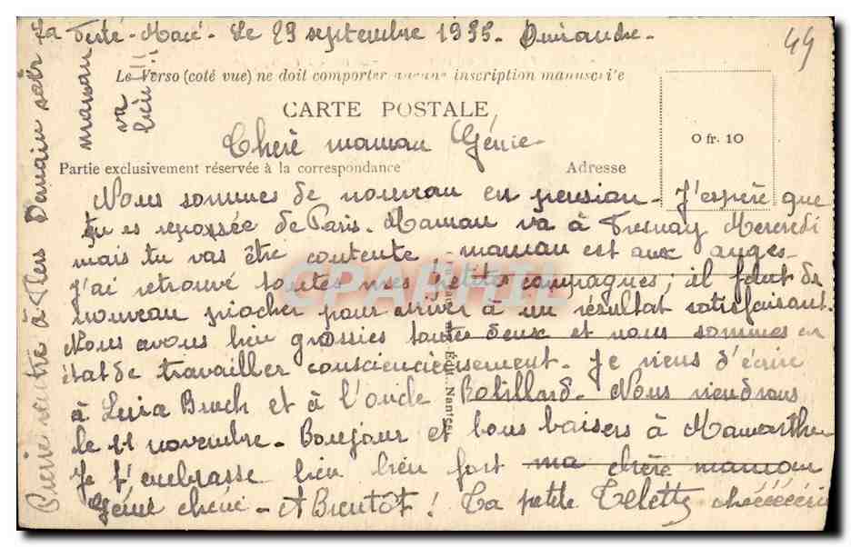 CPA Prefailles Falalses de la Cote Saint Glldas Le Bec d Aigle — Rückseite