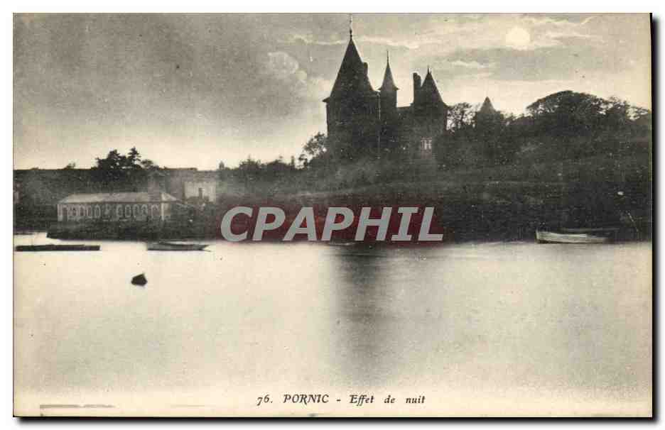 CPA Pornic Effet de nuit