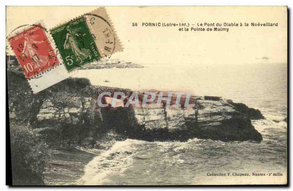 CPA Pornic Le Pont du Diable a la Noeveillard et la Pointe de Malmy