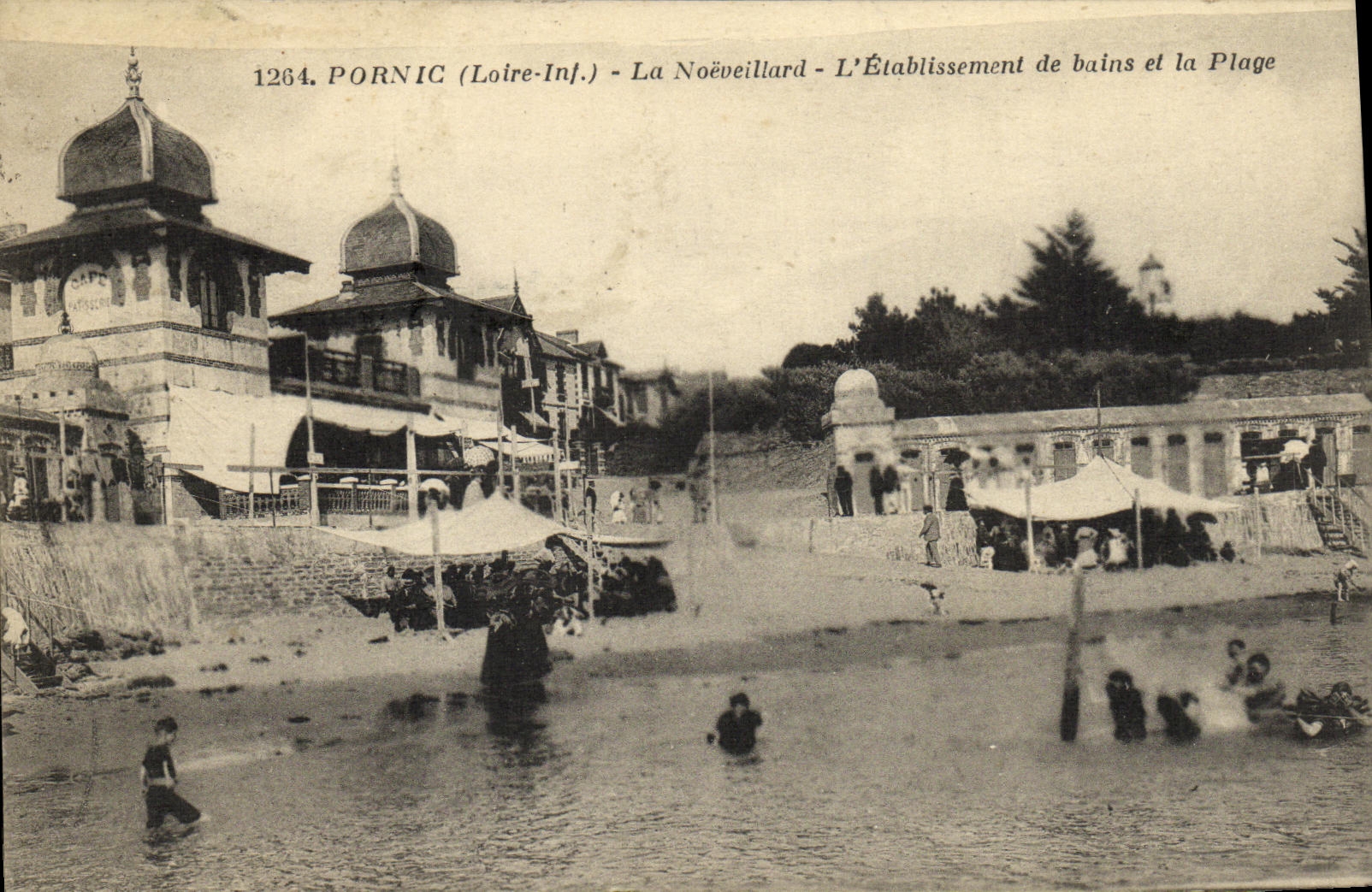 CPA Pornic La Noevellard L etablissement de bains et la plage 