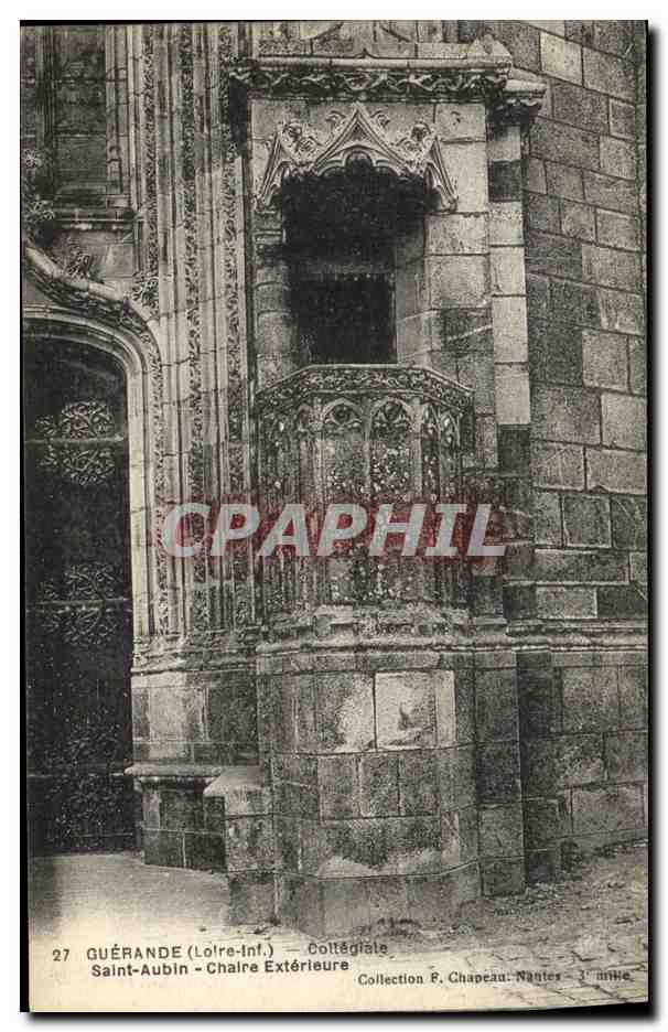 CPA Guerande Collegiale Saint Aubin Chaire Exterieure