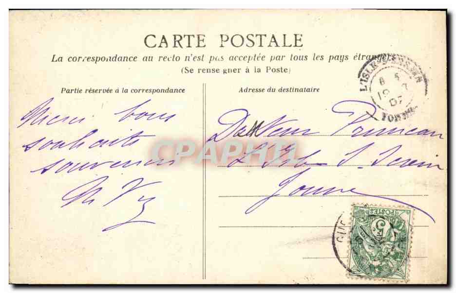 CPA Guerande Murailles cote gauche de la porte Vannetaise — Rückseite
