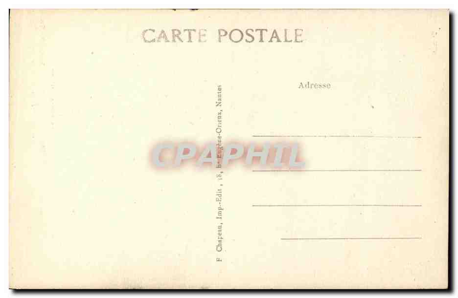 CPA Guerande Carrefour Saint Jean Ecole Communale Ancien Hotel Dleu — Rückseite