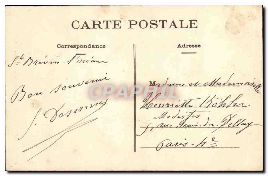 CPA Saint Brevin Les Pins Avenue Du Chateau De La Guerche  — Rückseite