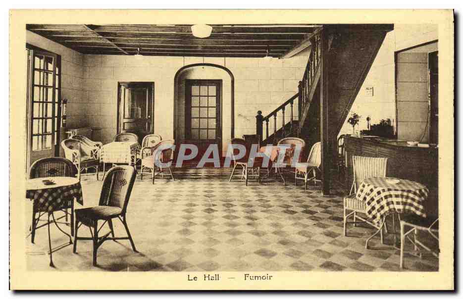 CPA St Brevin L ocean Hotel du Chalet Le hall Fumoir Cigarette Tabac