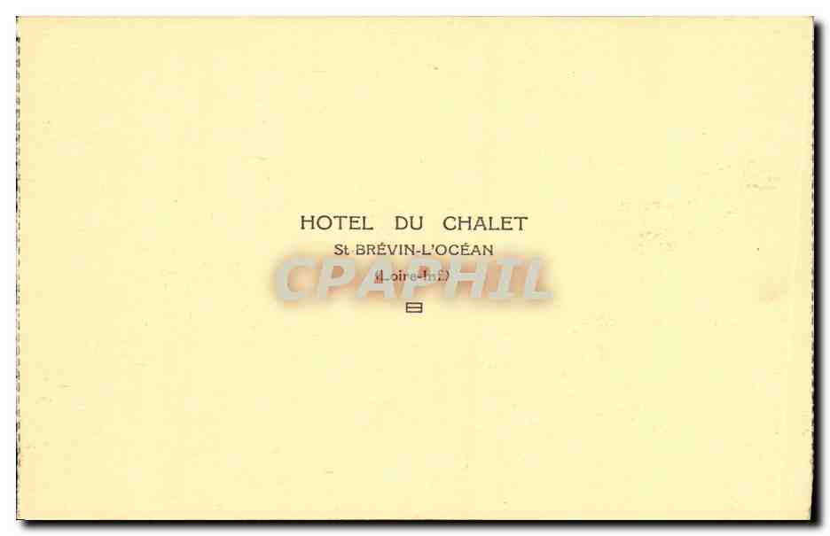 CPA St Brevin L ocean Hotel du Chalet Le hall Fumoir Cigarette Tabac — Rückseite