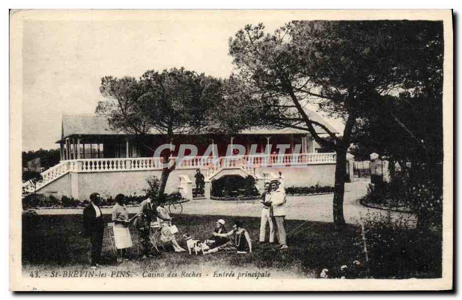CPA St Brevin les Pins Casino des roches Entree principale
