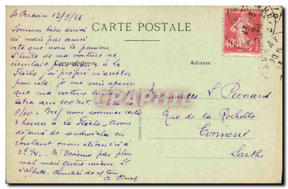 CPA St Brevin L ocean Le chaos du Pointeau — Rückseite
