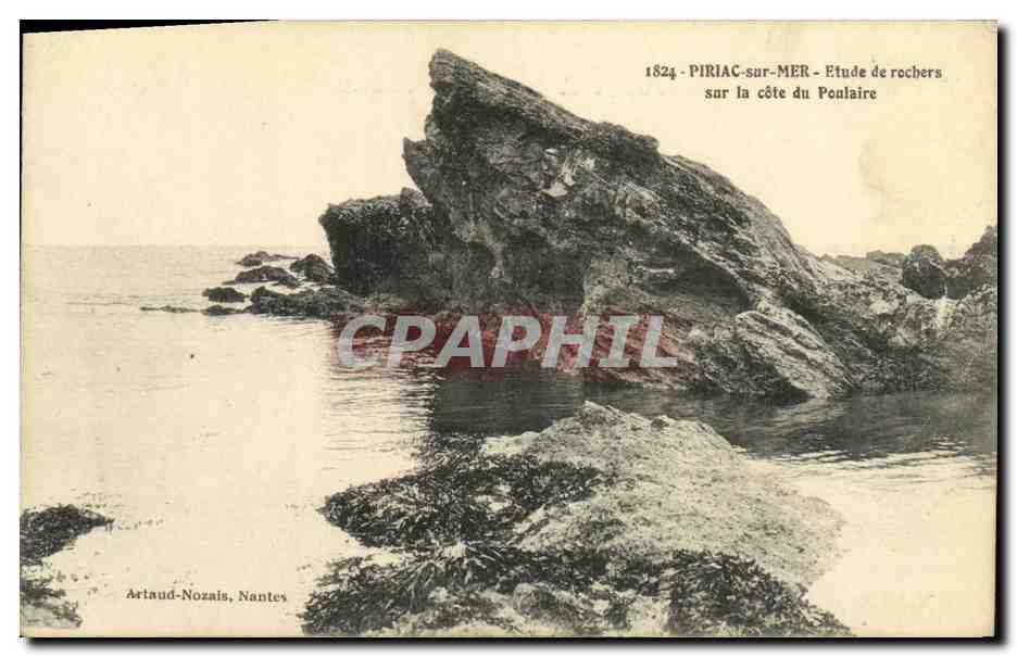 CPA Piriac Sur Mer Mer Etude de rochers sur la cote de Poulaire