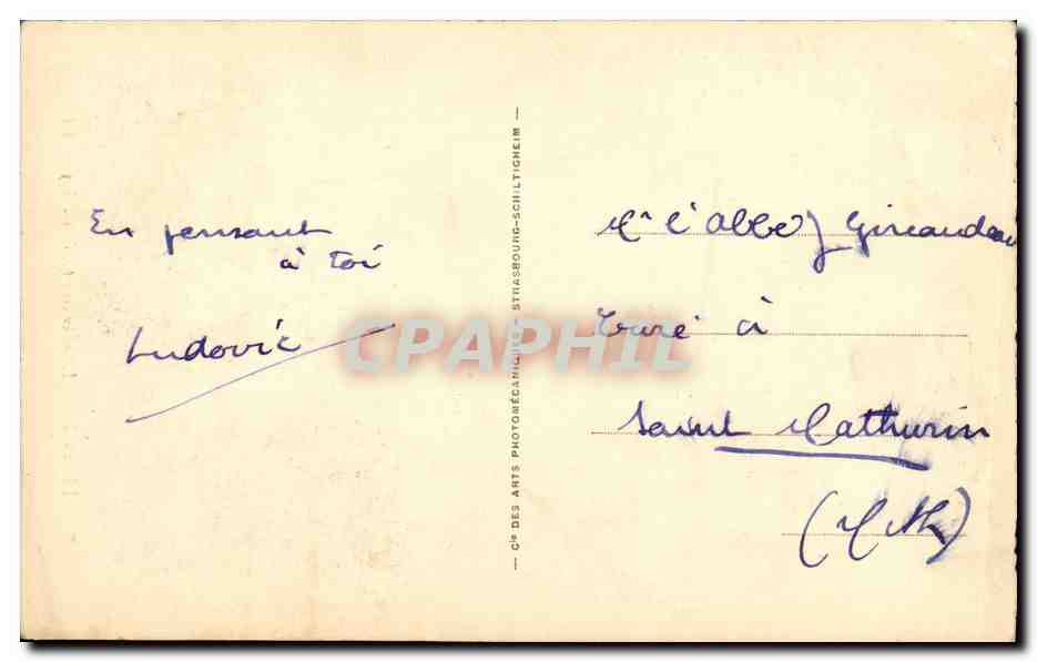CPA Piriac Le Calvaire — Rückseite