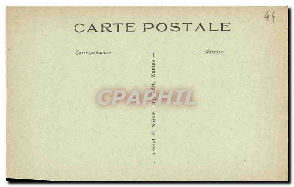 CPA Piriac La Place de L Eglise et le vieux castel — Rückseite