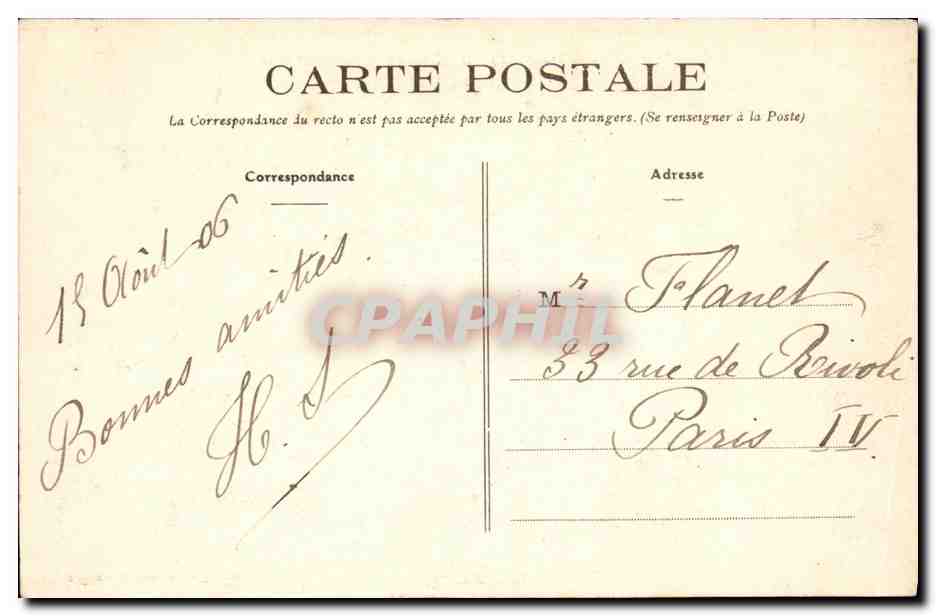 CPA Piriac La Jetee et son Phare — Rückseite