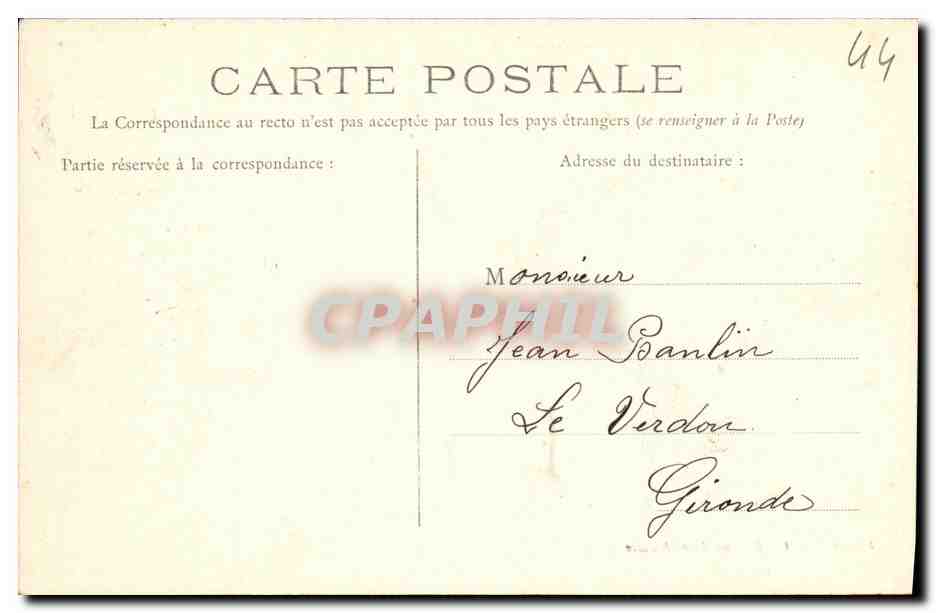 CPA Saint Marc Rochers sur la cote — Back