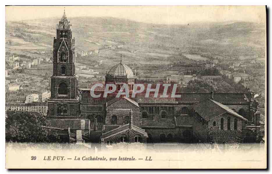 Le Puy — La Cathédrale, vue latérale — LL