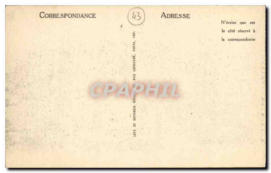 Le Puy — La Cathédrale, vue latérale — LL — Verso