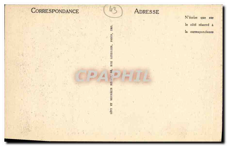 CPA Env du Puy Polignac Vue generale prise des Cevennes — Rückseite