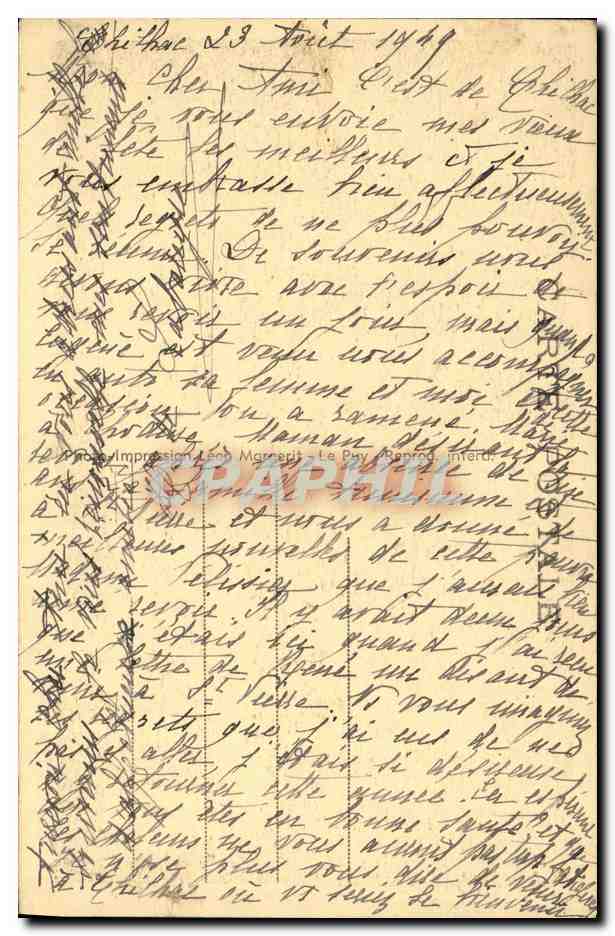 CPA Le Puy Cloitre Notre Dame Galerie Sud ouest — Rückseite