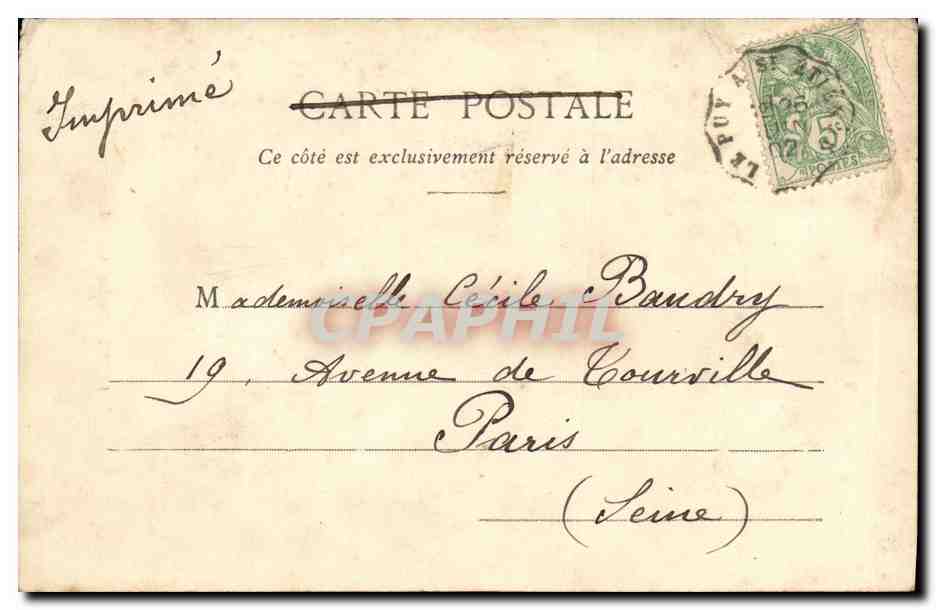 CPA Le Puy Rocher st Michel — Rückseite