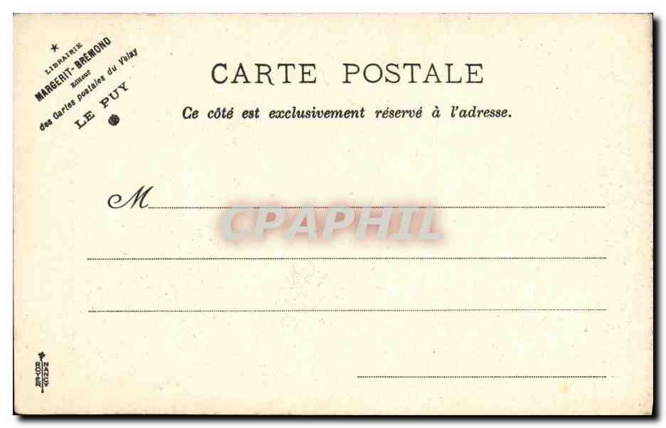 CPA Le Puy L interieur de la Basilique Cathedrale ND du Puy  — Rückseite