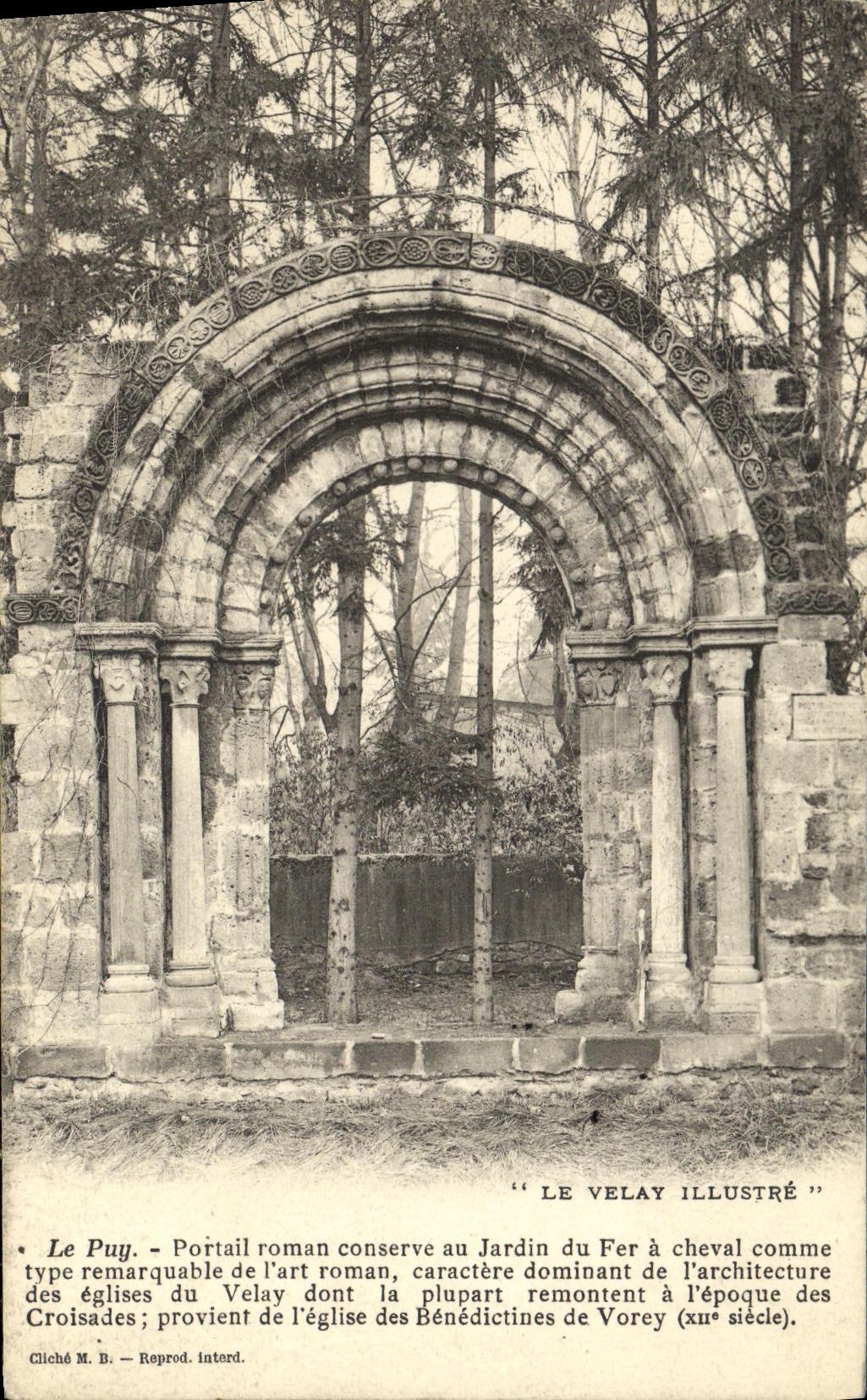 Le Puy - Portail roman au Jardin du Fer — LE VELAY ILLUSTRÉ