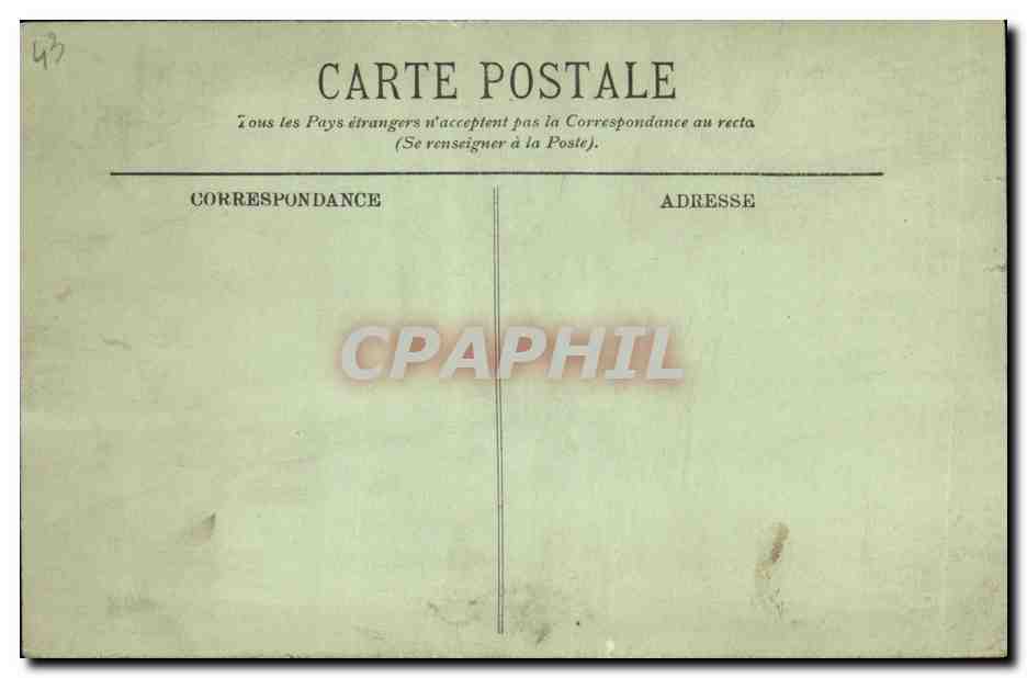 CPA L Auvergne Le Puy Rocher d Espaly — Rückseite