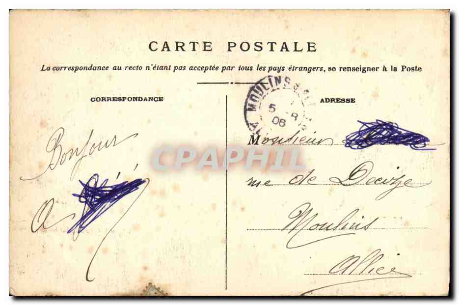 CPA Dentelle du Puy Folklore — Rückseite