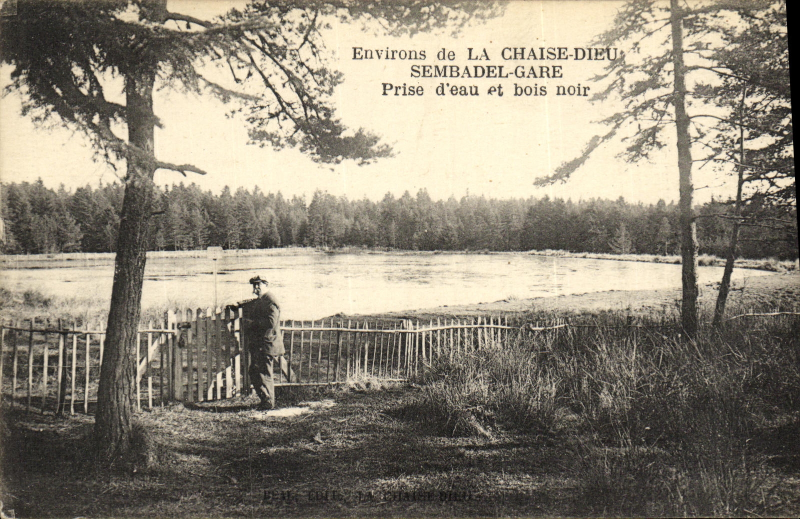CPA Environs de LA Chaise Dieu Sembadel Gare Prise d eau et bois noir