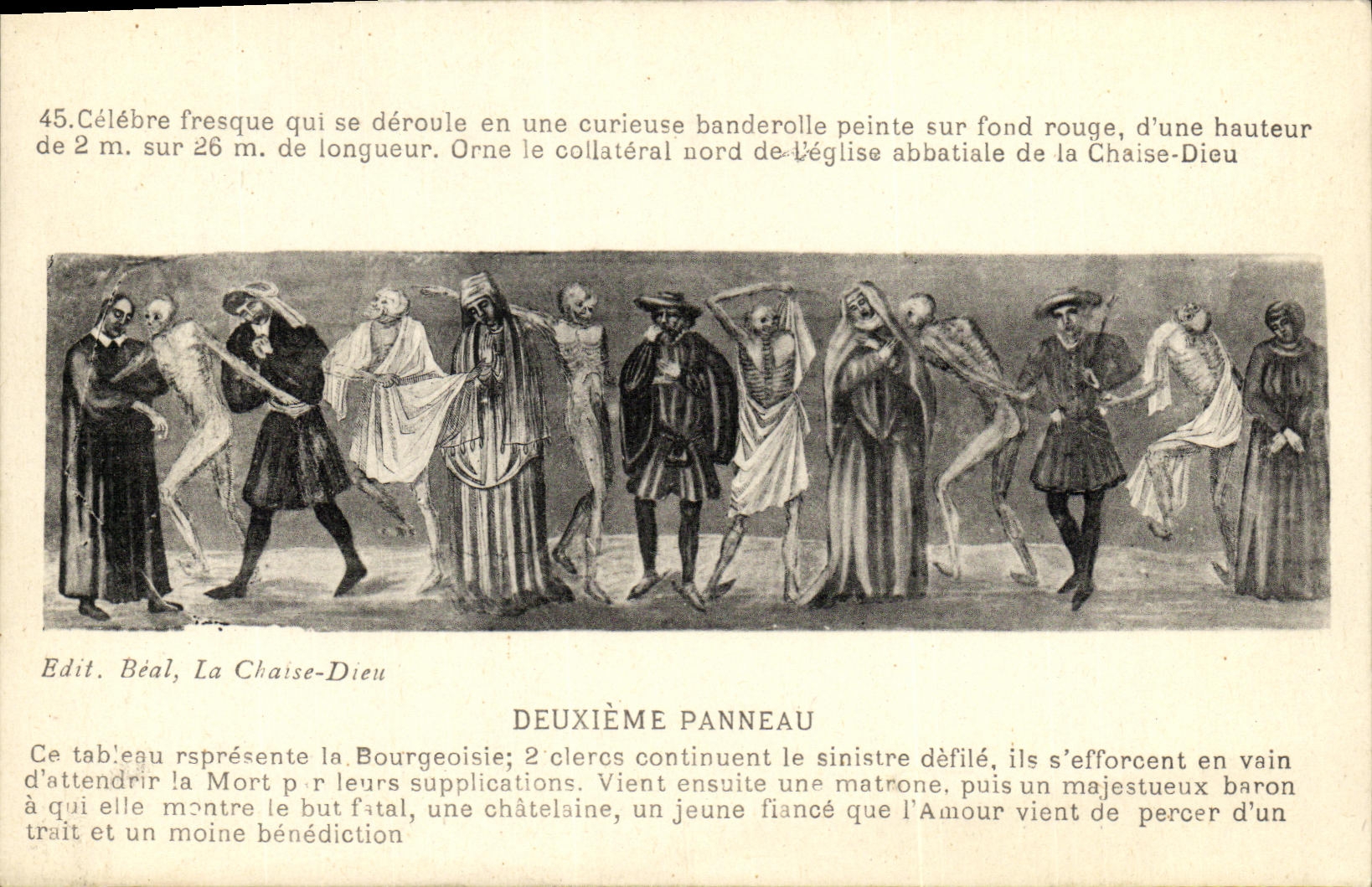 CPA La chaise dieu Deuxieme Panneau Danse macabre 